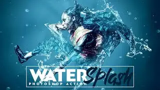 Water Splash Photoshop Action | Amazing Artistic Photoshop Actions Bundle | Artixty
