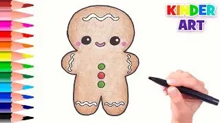 Как нарисовать пряничного человечка | How to draw a gingerbread man