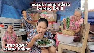 masak menu ndeso bareng ibu - urap sayur kelapa bakar