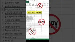 Excel Tutorial: How to Disable Copy, Paste, and Cut Functionality without VBA