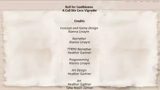 Roll For Confidence Credits | Call Me Cera vignette
