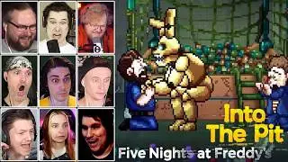 Реакция Летсплейщиков на Похищение Отца Освальда Аниматроником | FNAF Into The Pit