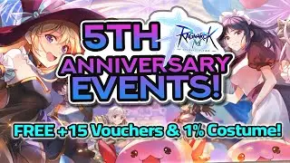 ROM 5TH ANNIVERSARY Events Guide ~ Get Free +15 Refine Vouchers, 1% Costume and MORE!!