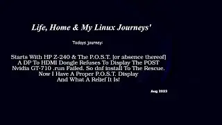 HP Z240 DP to HDMI Dongle Equals No POST Install Nvidia GeForce GT 710 I Now Have POST