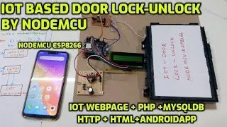 IOT Based Door Lock-Unlock by NodeMCU | WiFi Home Door Lock | ESP8266 | iot project | Arduino