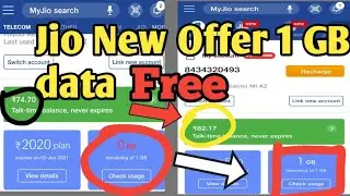 Get 1 GB extra date in JIO.