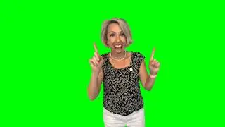 woman celebrate Green screen background Effects