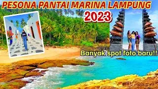 PANTAI MARINA LAMPUNG TERBARU 2023‼️WISATA PANTAI ALA SANTORINI, BANYAK SPOT FOTO INSTAGRAMABLE‼️