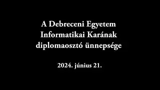 Az Informatikai Kar Díja kitüntetés átvétele