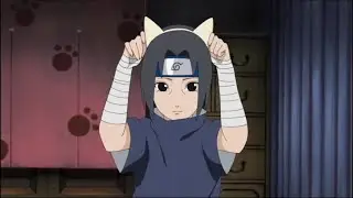 Itachi Uchiha Visits Cat Cafe Wearing Cat Ears So Cute