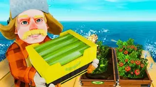 ВЫРАСТИЛ ОГУРЦЫ НА ПЛОТЕ!  Raft Mechanic выживание Scrap Mechanic