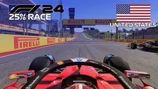 F1 2024 GAME | 25% Race United States - Charles Leclerc | PS4 Gameplay