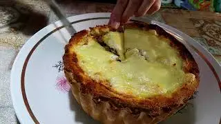 Вкуснейшее блюдо из обычной  булки хлеба!!!!!