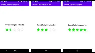 Jetpack Compose Rating Bar UI | Jetpack compose custom rating bar in android 2022 | Codepayon