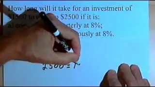 Finding the Growth Time for an Investment 141-31