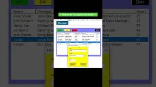 Employee Management System  #shortsvideo #excelvba