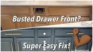 How To Fix a Broken Cabinet Drawer | DIY - Quick and Easy Drawer Front Repair