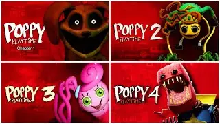 Poppy Playtime Chapter 1 2 3 & 4 - Full Gameplay Walkthrough No Commentary | Horror game