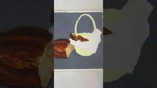 Картина «Хлеб в корзине»| бумага, гуашь, темпера