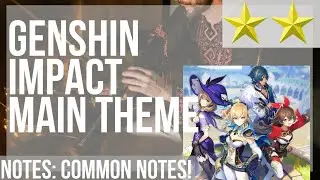 How to play Genshin Impact Main Theme by Yu Peng Chen on Tin Whistle (Tutorial)