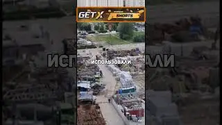 рабочие на стройке использовали чашу для бетона как лифт 