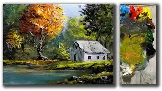 Acrylic Landscape Painting In Time-lapse | Easy Landscape Painting | How to Paint Scenery Landscape