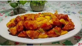 resep ayam saos asam manis nenas, olahan ayam goreng, cooking ,olahan ayam