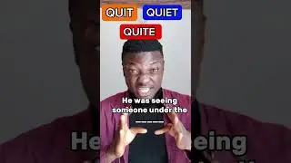 QUIT, QUIET, QUITE...Quiz(#shorts )