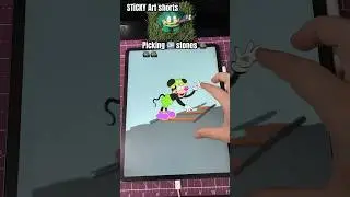 Ricky On a Railway 🛤️🚂 Picking up ⬆️ Stones 🪨-  Infinity Drawing 