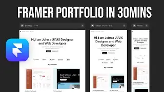Framer Beginner Tutorial, Build a Portfolio Website in 30mins: