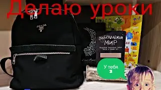 Влог/Делаю уроки/Показываю свой дневник/*У меня 2*😔/Обзор на портфель 🤪