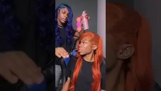 Annoying my husband while doing his hair