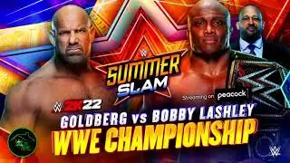 WWE SummerSlam 2021 Goldberg vs Bobby Lashley Official Match Card HD