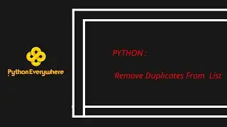 Python Remove Duplicate From List