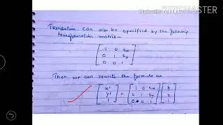 2D Transformation - Translation - lecture 22/ computer graphics