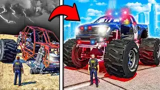 Converting ABANDONED Monster Truck to POLICE Monster Truck in GTA 5!