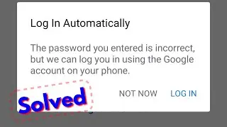 Fix facebook password incorrect problem | The password you entered is incorrect-Login Automatically