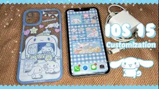 HOW TO CUSTOMIZE YOUR IPHONE IOS 15 | AESTHETIC VLOG | CINNAMOROLL THEME