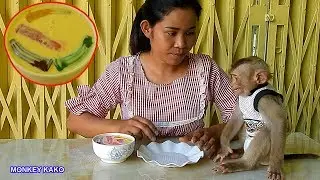 Lovely Mom Cooking Jelly Milk Dessert For Baby Kako Eating This Afternoon