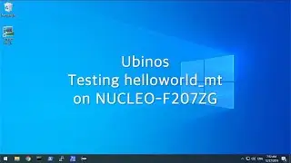 Ubinos - Testing helloworld_mt on NUCLEO-F207ZG