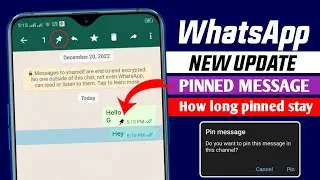 WhatsApp new update || WhatsApp pinned message update || WhatsApp how long pinned stay