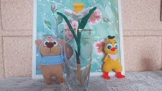 Crochet daffodils | Crochet flowers for beginners | How to tie a daffodil? | Crochet flowers