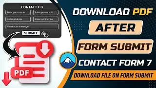 How to download pdf after form submit in contact form 7 | Download file after form submission