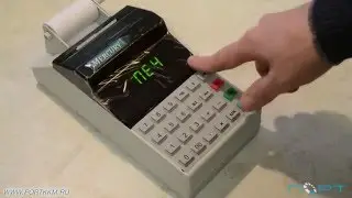 Снятие Z-отчета (закрытие смены) на кассовом аппарате Меркурий 115К.
