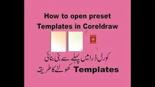 open Preset Templates in Coreldraw | templates | free templates | cdr template