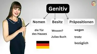 Genitiv (des, der, keiner, wegen...) in nur 6 Minuten! 💪#learngerman #deutschkurs #germancourse