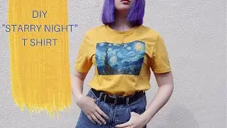 DIY painted t-shirt Van Gogh's 
