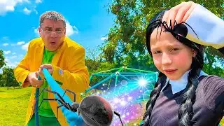Nastya y la fiesta de Pascua de la escuela con el miércoles