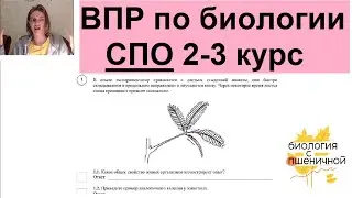 ВПР СПО по био 2+ курс. Разбираем демо