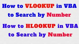 Search by Number via VLookup / HLookup Formula with VBA User Form in Excel / Explore Video 1
